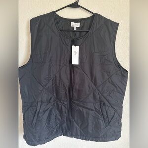 Socialite Women’s Black Quilted Vest Full-zip Light Size XL